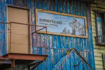 American vintage clothing store