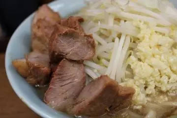 Chunky pork topping close-up