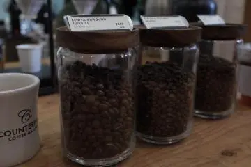 Coffee Gallery - jars of coffee beans