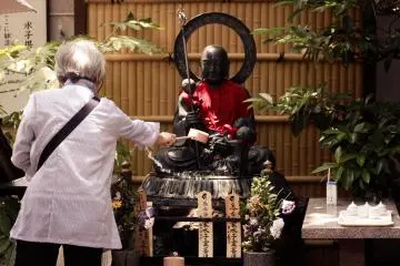 Practice of watering Buddha for purification