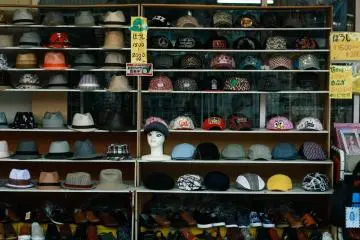 Cheap clothing shops surround Shinsekai too