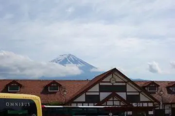 카와구치코 역에서 본 후지산