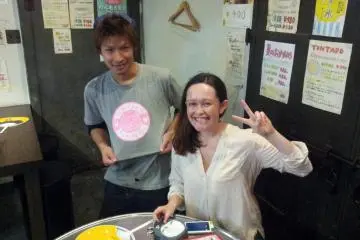 Tontaro waiter with the writer