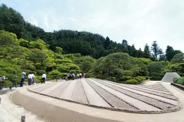 The sand garden named as "Sea of Silver Sand"