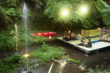 Kibune's Kawadoko, restaurants where in summer you sit on platforms suspended just above the waters of the river
