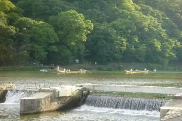 The river in Arashiyama - ideal for pleasure boats tours
