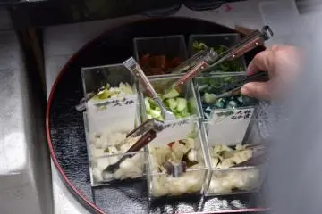 Sampling picked vegetables