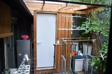 Outside bathroom