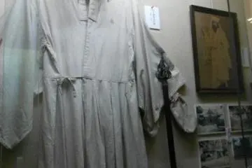 Priest artifacts on display.