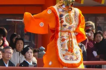 performances in autumn on Itsukushima shrine