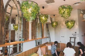 Quieter corner of the café