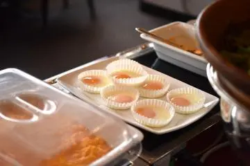 Freshly fried sunny side up eggs