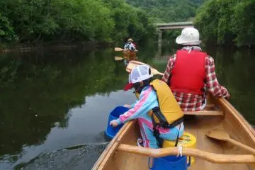 Searching for life in the waters of the Tombetsu River