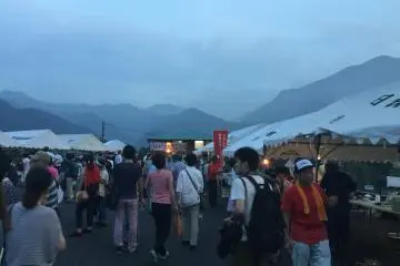 Food stalls serving up festival favorites.