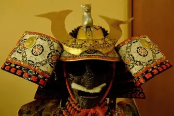Closeup of the daimyo's helmet