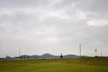 Walking by the highway