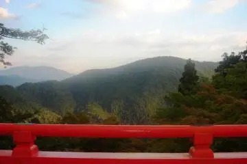 View from the terrace opposite the main temple hall