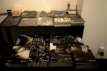 Selling books by featured photographers 