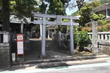 The entrance from the street
