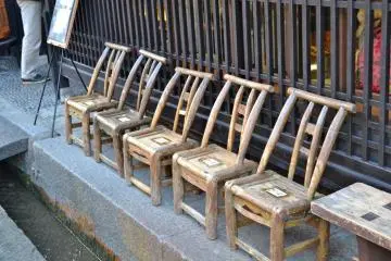 The streets provided for ample unique sights and arrangements like this one