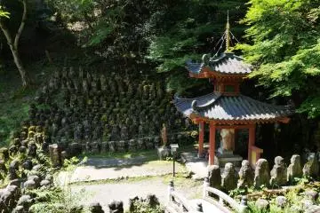 Choose your favorite Rakan sculpture amongst the thousands lined up along the temple's hills