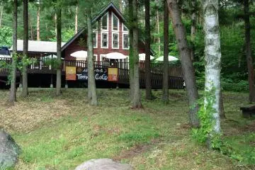 Restaurant and trees