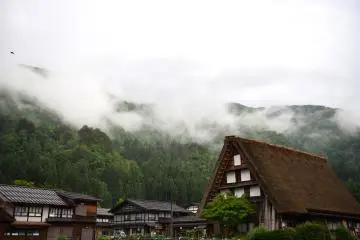 Shrouded in mist, clouds, and rain