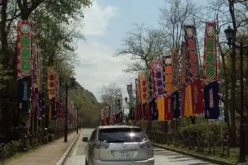 You'll know if there is a show in town because the street will be lined with banners.