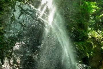 On clear days the sun’s rays can be seen reflecting off the water
