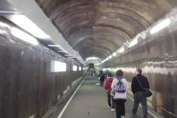 Walking tunnel on Alpine tour