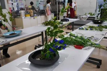 Each arrangement is created with an image or story in mind, this one being a river flowing through a valley 