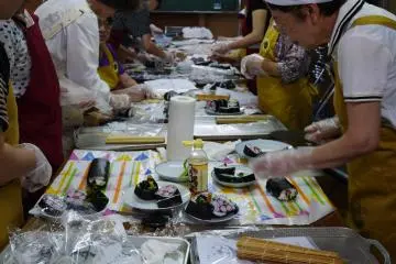 Closely following instructions to make the rolls