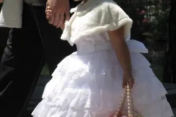 Dressy girl came for wedding