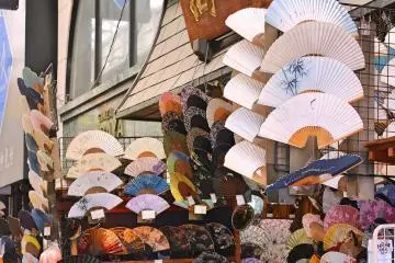Traditonal shop selling Japanese fans