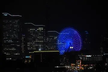 Looking at Cosmo Clock 21 Ferris Wheel one more time before going to bed