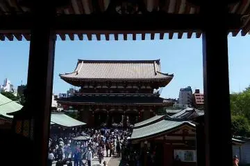 Sensoji Temple is pretty visible from the top floor of Asakusa Culture Tourist Information Center