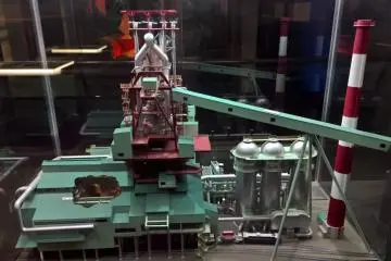 A replica of a modern smelting plant