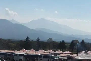 Mountains in the background