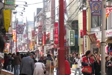 Busy China Town of Yokohama