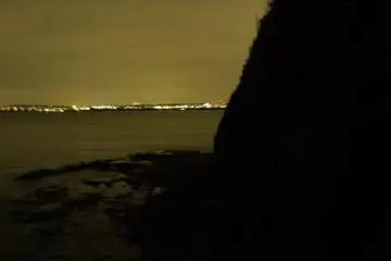 The sea as seen from western side of the island