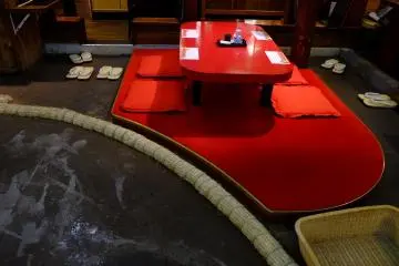Sumo ring and traditional seating