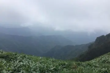 Part of the Ishizuchi mountain range, as seen from Kamegamori