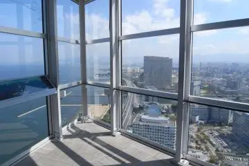 A beautiful view east toward downtown from the tower observatory