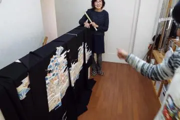 Yakura-san's kuro-Tomesode, which she will wear at her son's future wedding