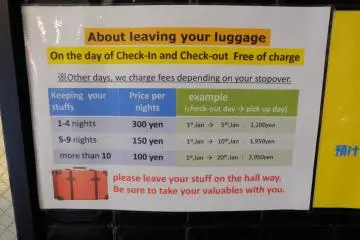Term and Conditions on how to leave your belongings