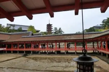 Part of the Itsukushima floating shrine