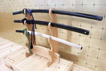 Sword collection in the dojo