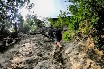 Another area that is hard mud and natural stairs