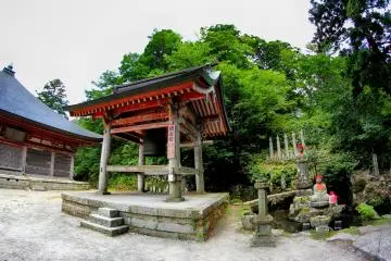 A bell area, each temple has one