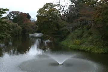 The ruins of Tanagura Castle: the moat and the earth bank